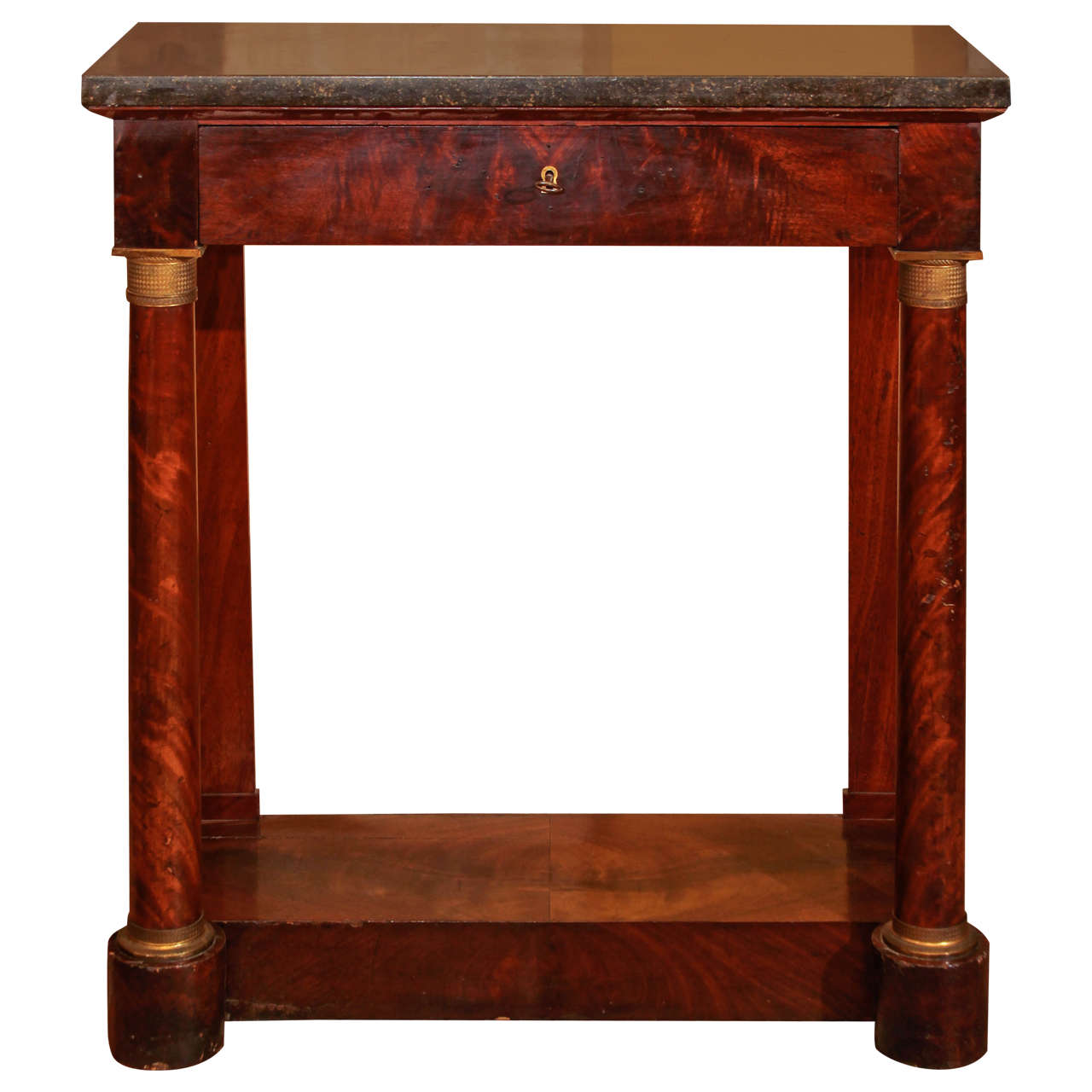 French Empire Mahogany Console Table For Sale