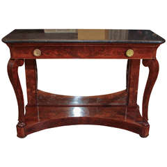 Antique French Charles X Mahogany Console Table