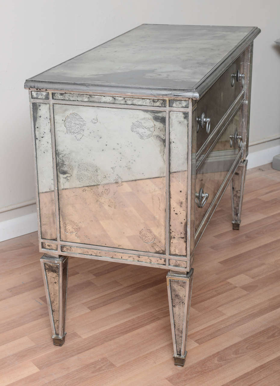 Superb Mirrored Italian Style Chest with Two Drawers 3
