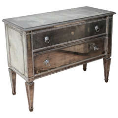 Superb Mirrored Italian Style Chest with Two Drawers