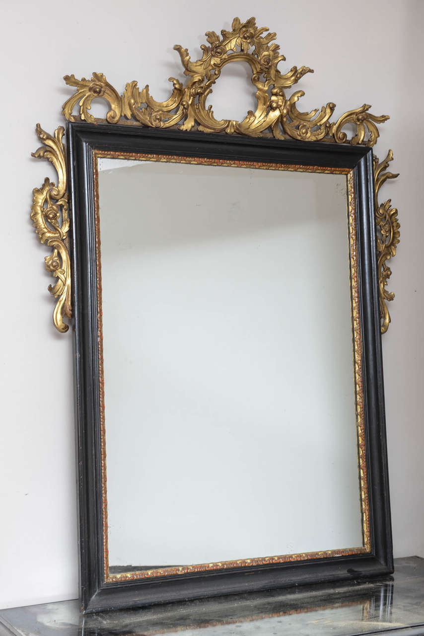 Superb 19th century giltwood with black paint.