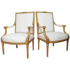 Fine Pair of 18th Century French Armchairs in the Louis XV Style