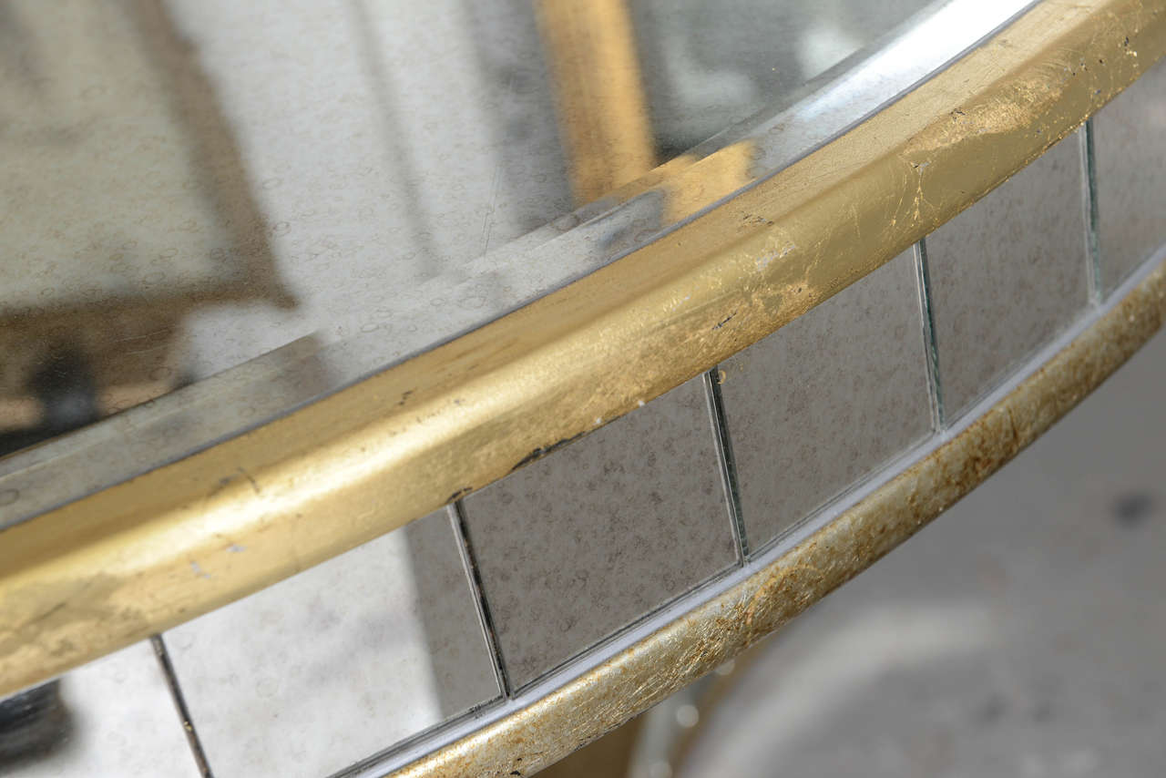 20th Century Superb Mirrored Pedestal Round Top Table