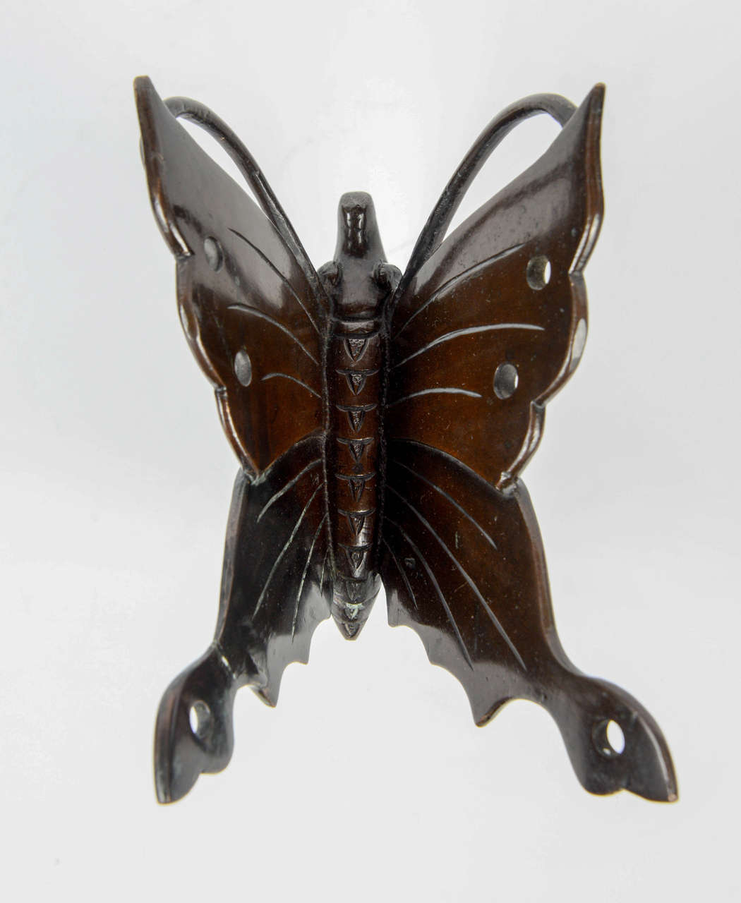 19th Century Meiji Japan Bronze Butterfly For Sale at 1stDibs