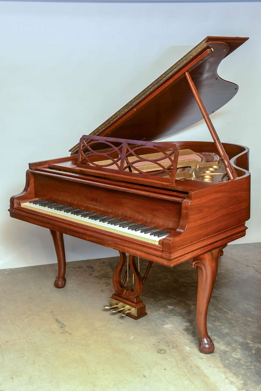 Walnut Steinway & Sons Grand Piano with Bench