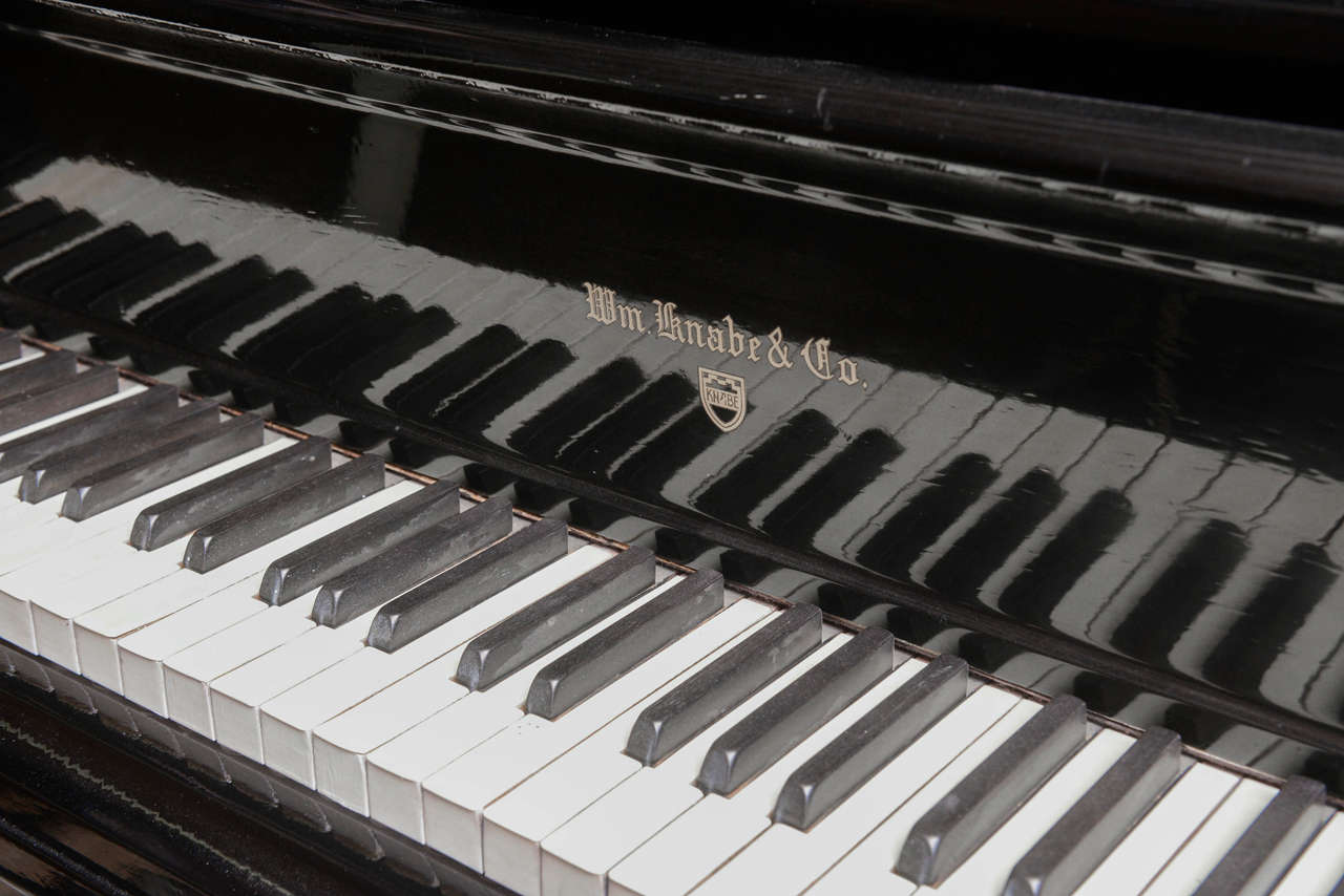 American Knabe Grand Piano in Gloss Ebony with Bench