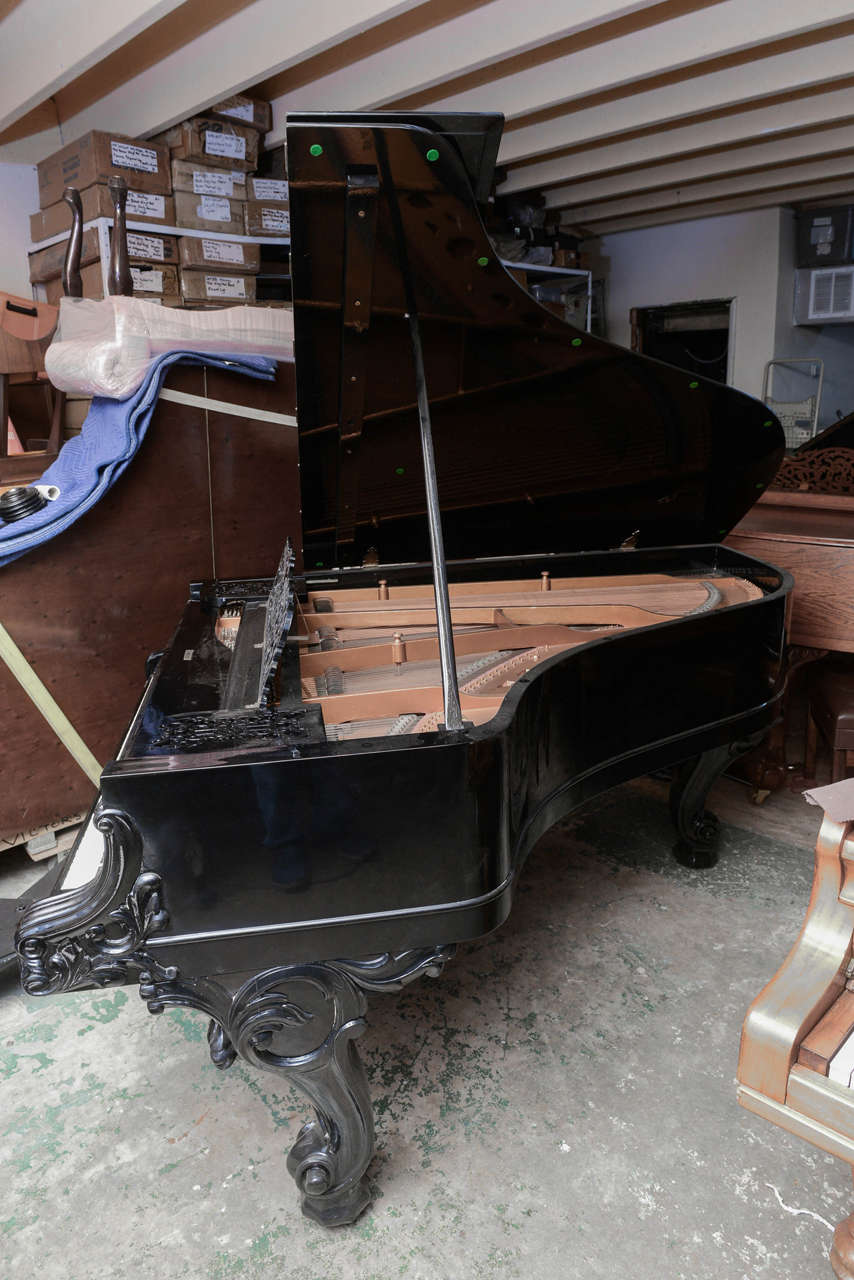 Knabe Grand Piano in Gloss Ebony with Bench 2