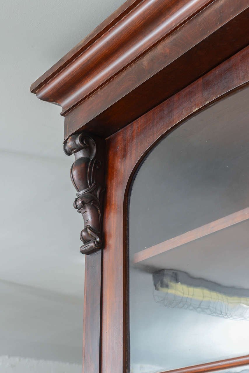 English Mahogany Breakfront Bookcase, 19th Century 4