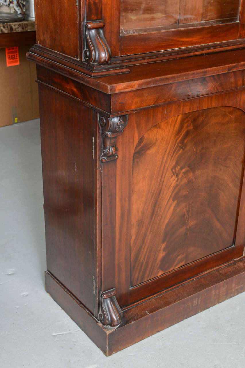 English Mahogany Breakfront Bookcase, 19th Century 5