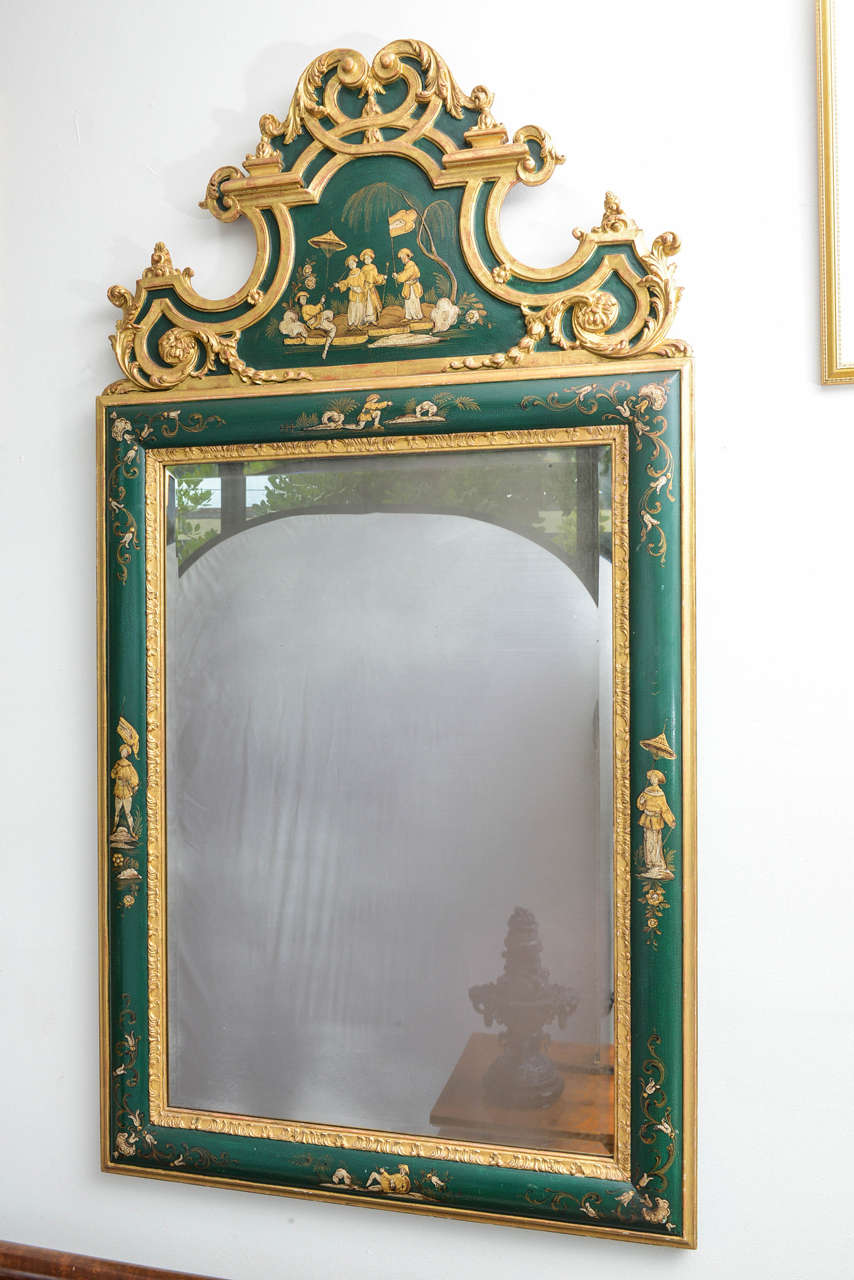 Well executed Chinese Chinoiserie Mirror that has been professionally restored with a antique type, smoked mirror replacement.

Originally  $ 7,500.00