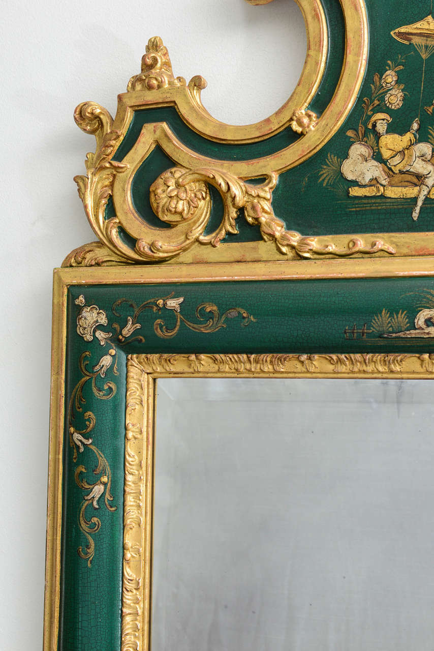 Chinese Chinoiserie Mirror, Early 20th Century 2