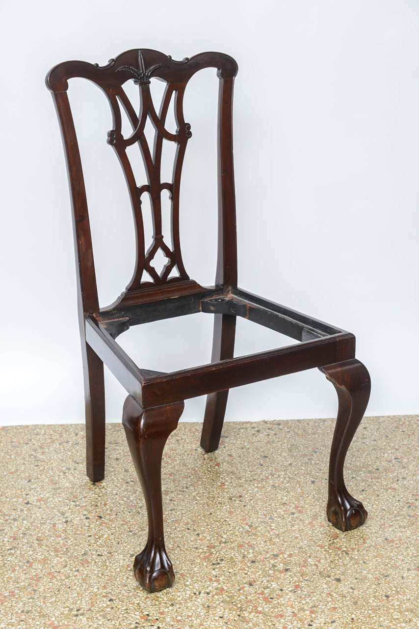 English Chippendale Side Chair, Early 20th Century For Sale 3