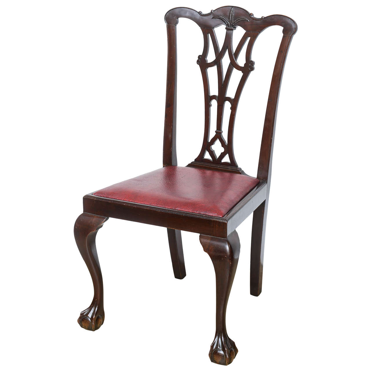 English Chippendale Side Chair, Early 20th Century For Sale