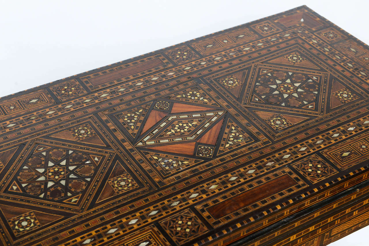 Other Moroccan Games or Console Table with Inlays, circa 1900