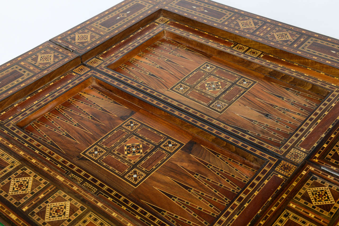 Moroccan Games or Console Table with Inlays, circa 1900 2