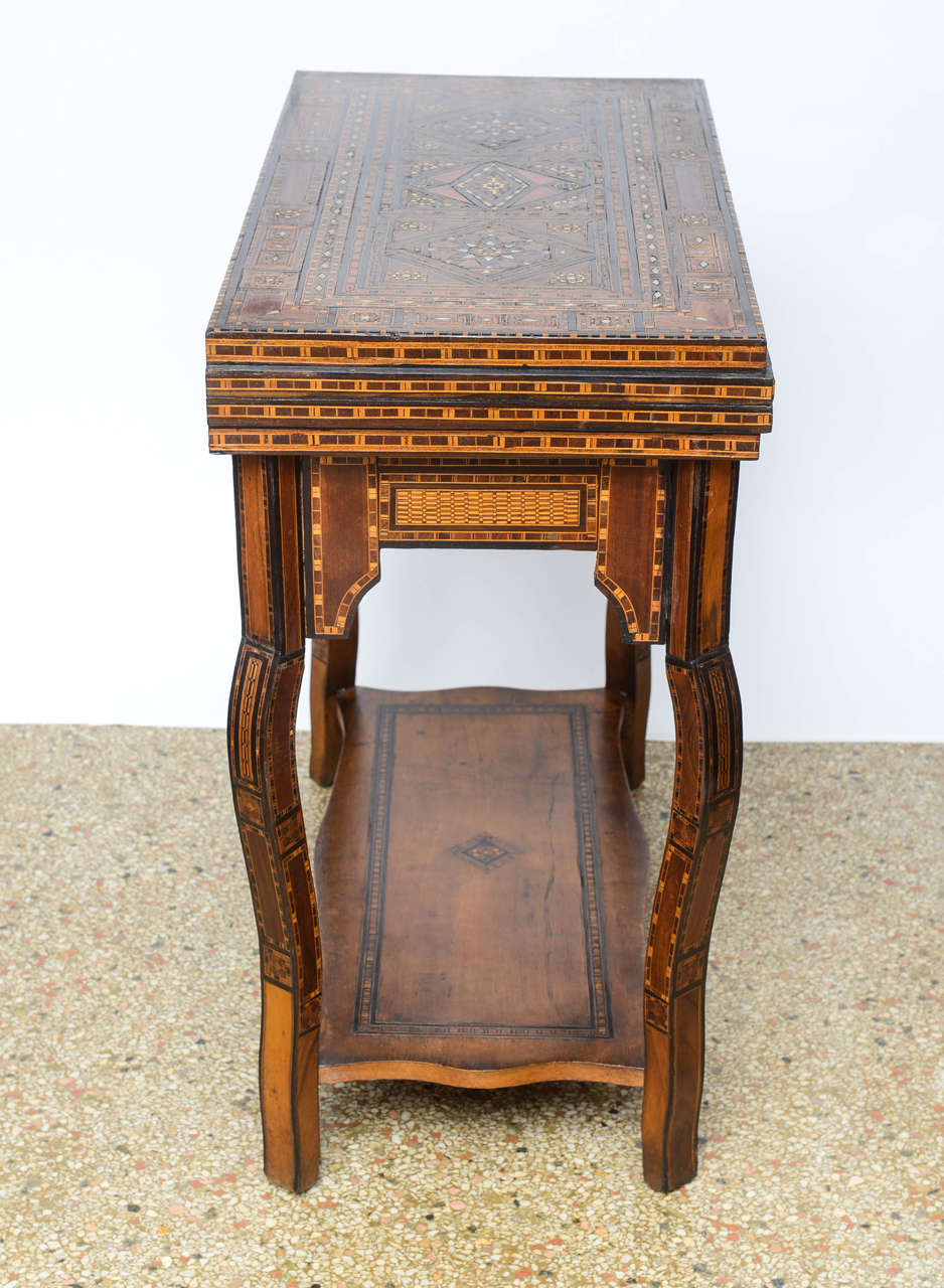 Moroccan Games or Console Table with Inlays, circa 1900 3