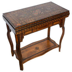 Moroccan Games or Console Table with Inlays, circa 1900