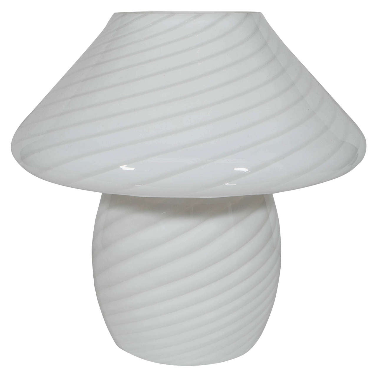 Mid-Century Murano Glass Vetri "Mushroom" Table Lamp