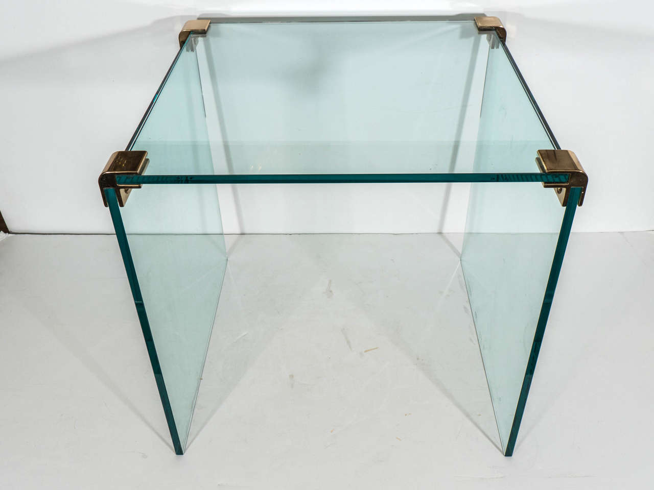 20th Century Mid-Century Pair of Glass End or Side Tables by Leon Rosen for Pace Collection