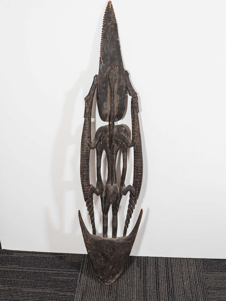 Carved Late 20th Century Papua New Guinea Wooden Sepik Suspension Hook