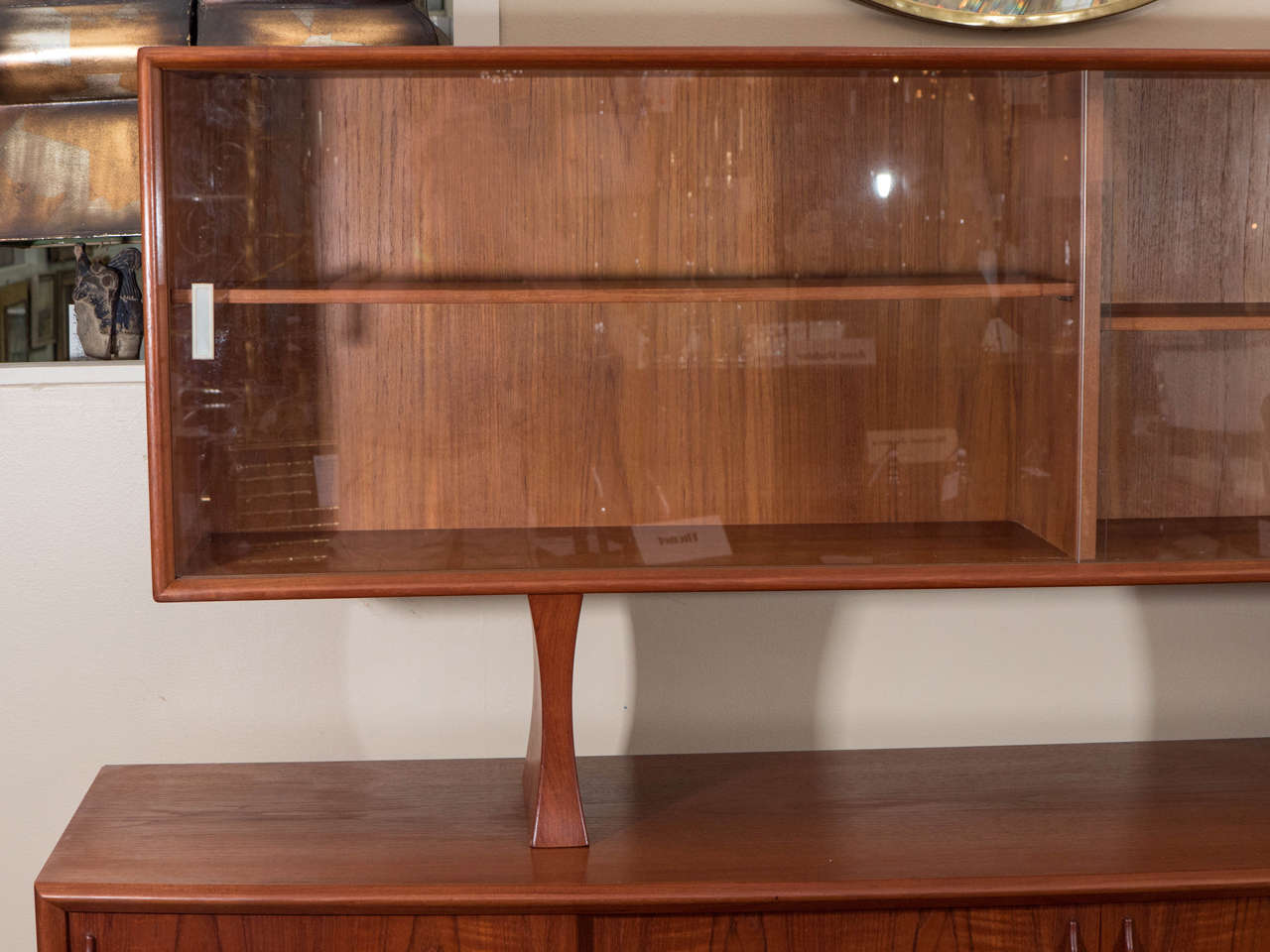glass front credenza