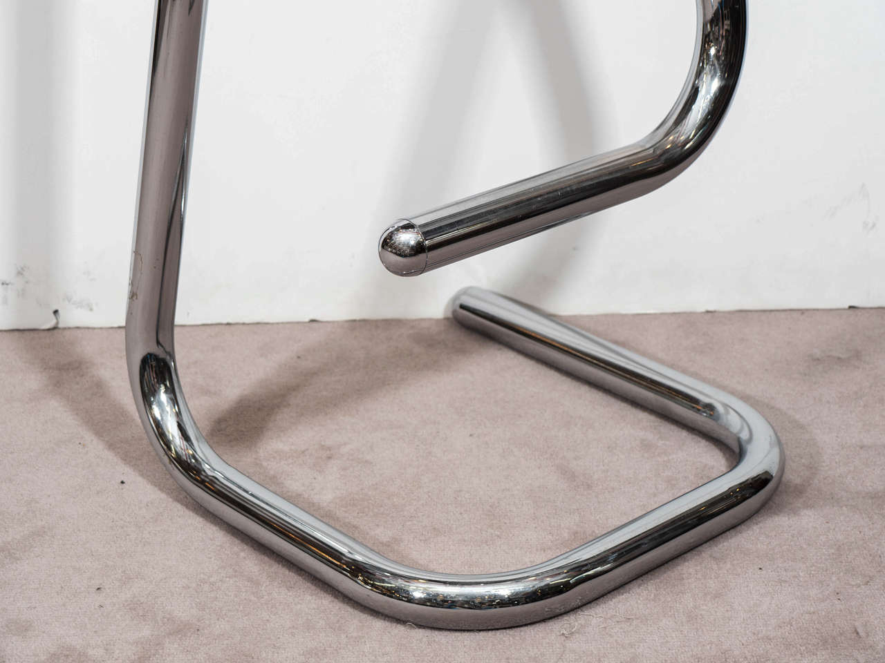 chrome paperclip stool