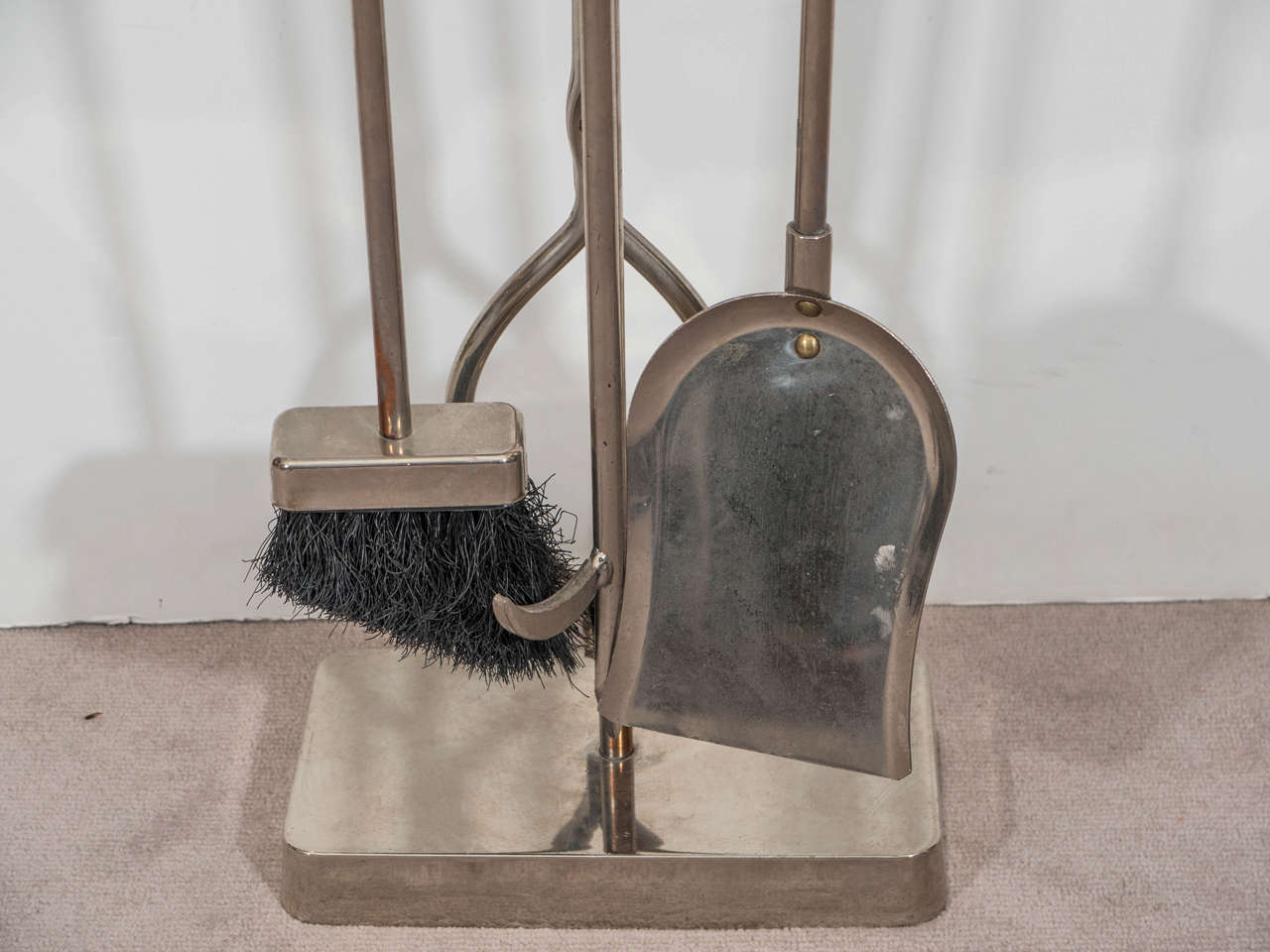 Mid-Century Modern Set of Mid-Century Fireplace Tools in Chrome