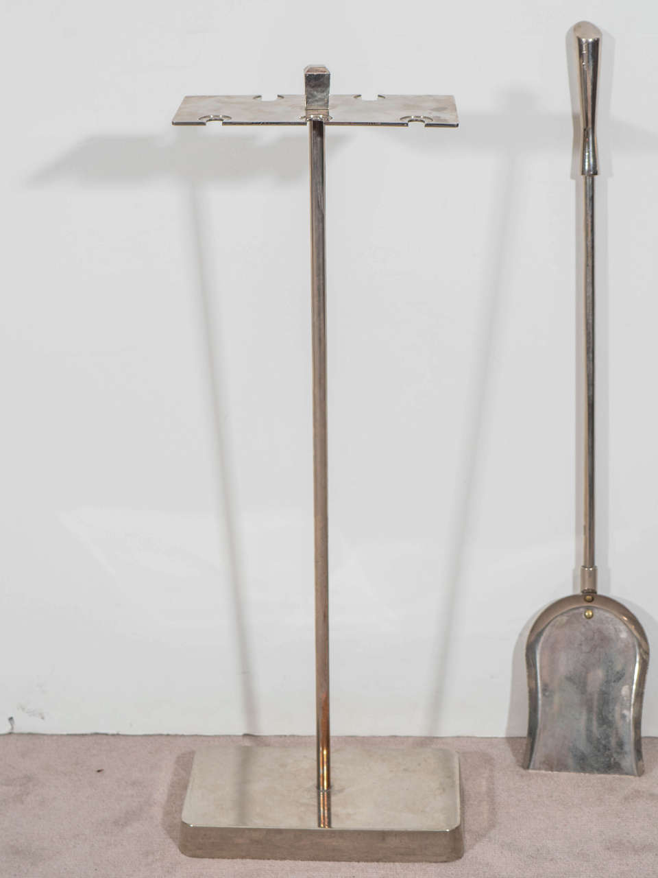 Mid-20th Century Set of Mid-Century Fireplace Tools in Chrome