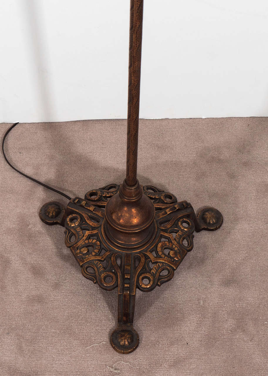 Arts & Crafts Hammered Copper Floor Lamp 1
