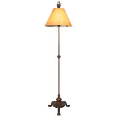 Antique Arts & Crafts Hammered Copper Floor Lamp