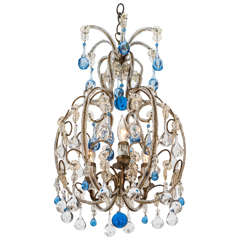 Midcentury Murano Glass "Balboa" Petite Chandelier