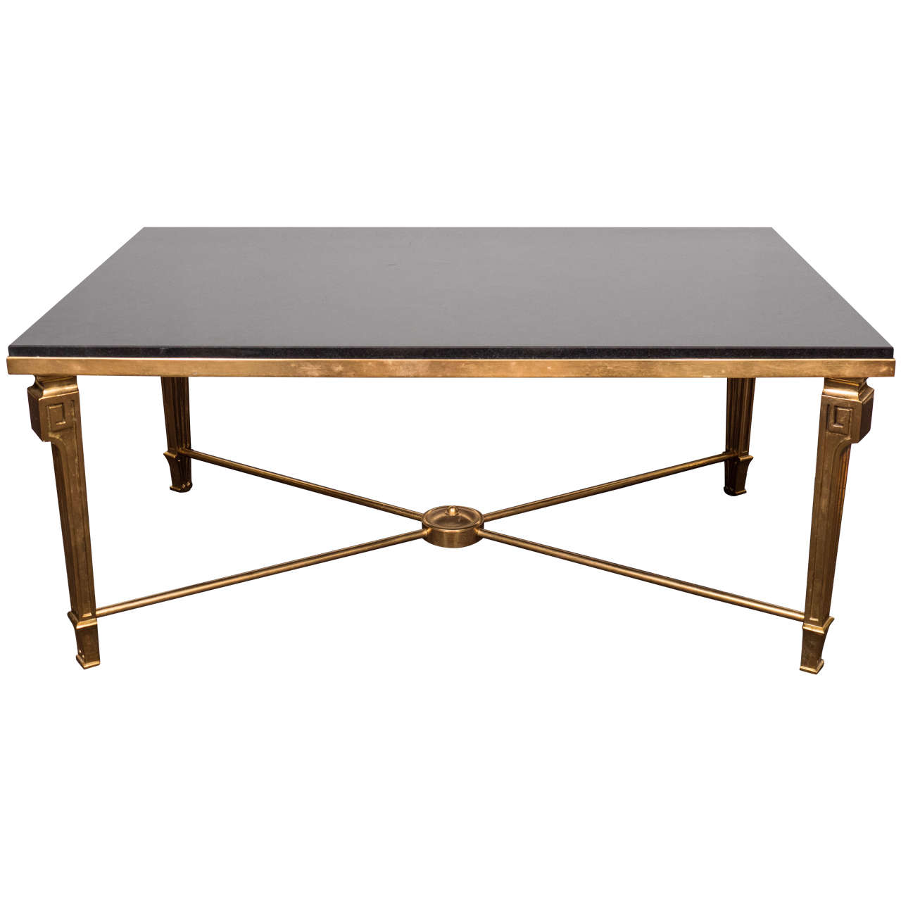  Spectacular Art Moderne Style Bronze Coffee or Cocktail Table by Maison Jansen For Sale