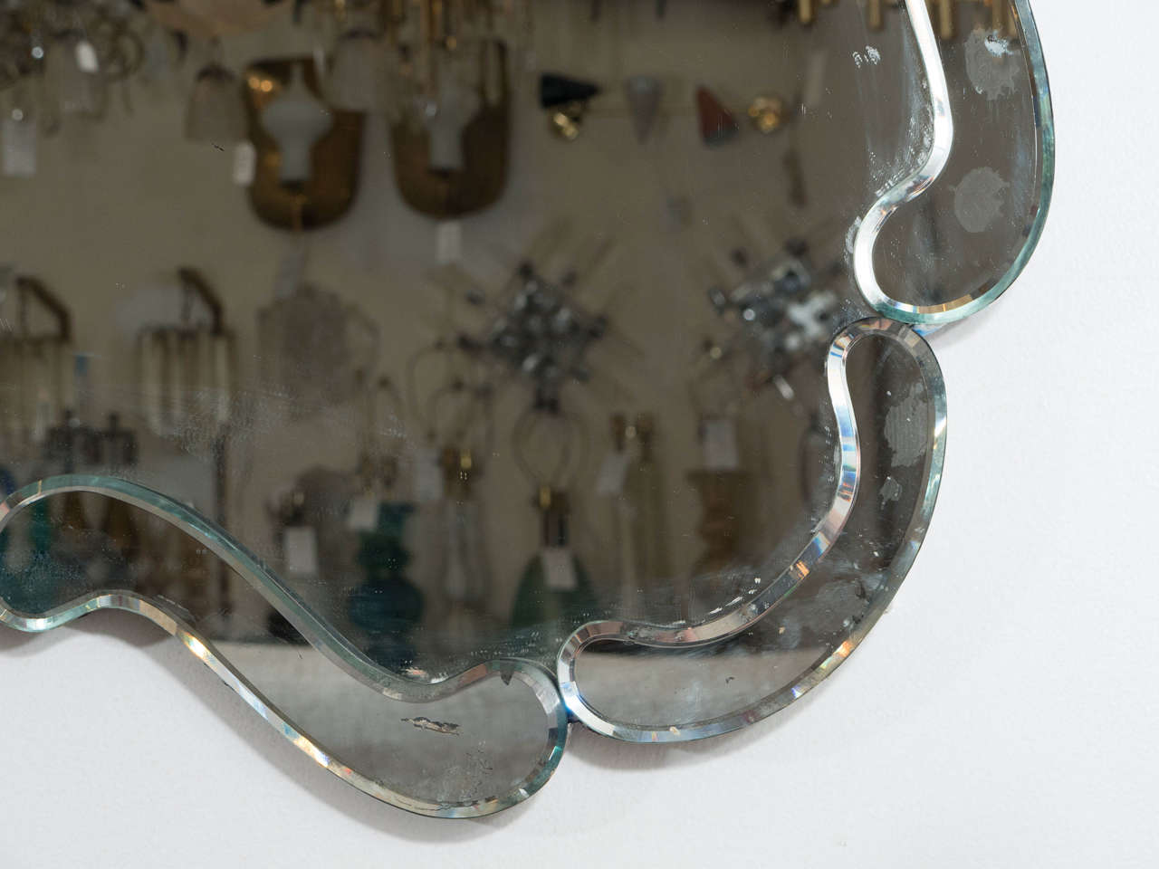 Mid-Century Modern Italian Midcentury Decorative Venetian Wall Mirror