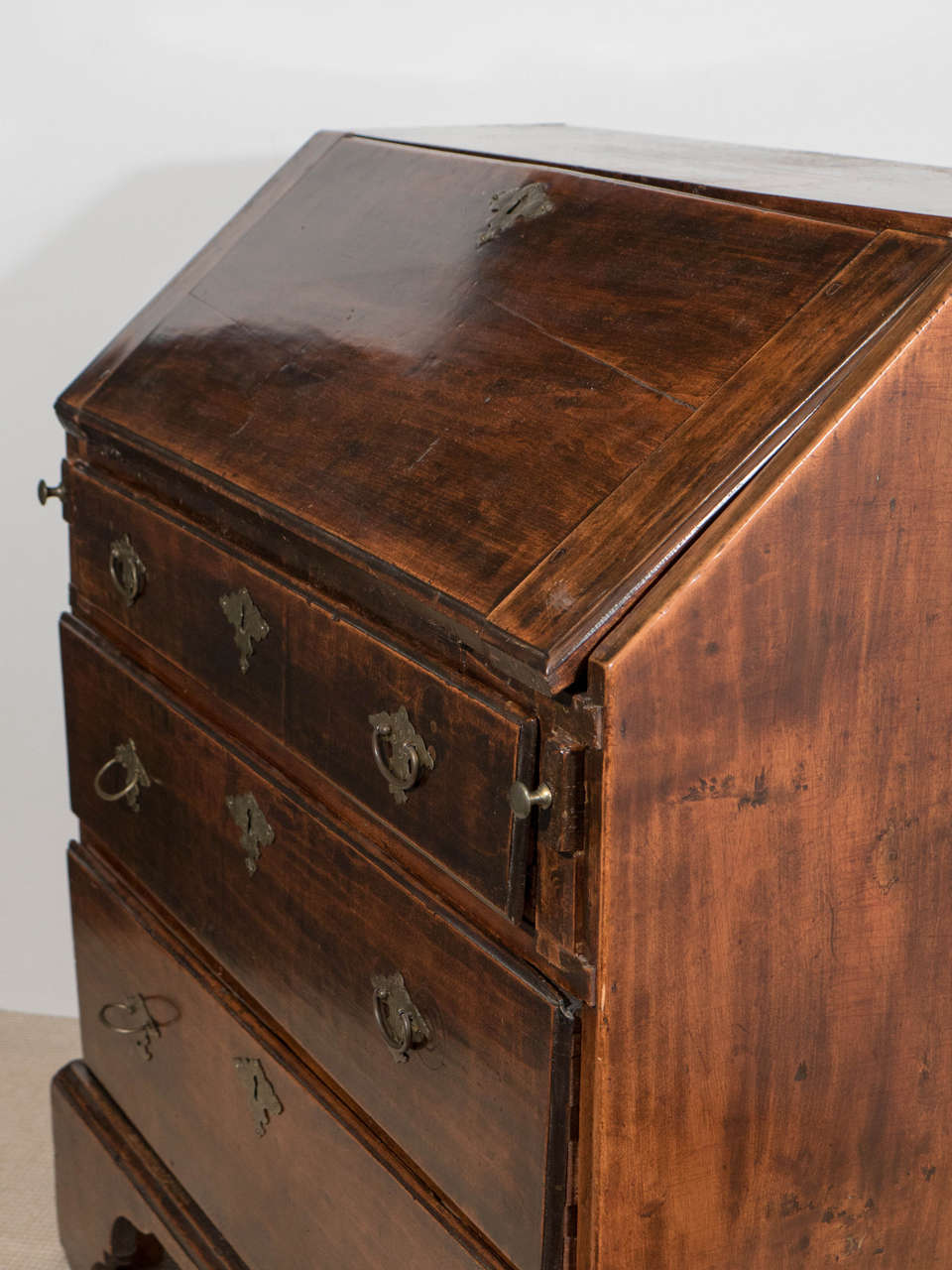18th Century English Mahogany Slant Front Desk or Bureau 2