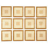 Twelve 18th Century Intaglio Seals in 23k Museum Quality Frames Twelve 18th Century Intaglio Seals in 23k Museum Quality Frames