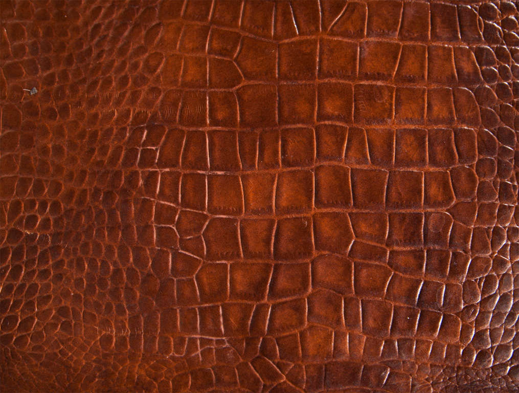 Faux Alligator Leather Desk, Faux Alligator Leather