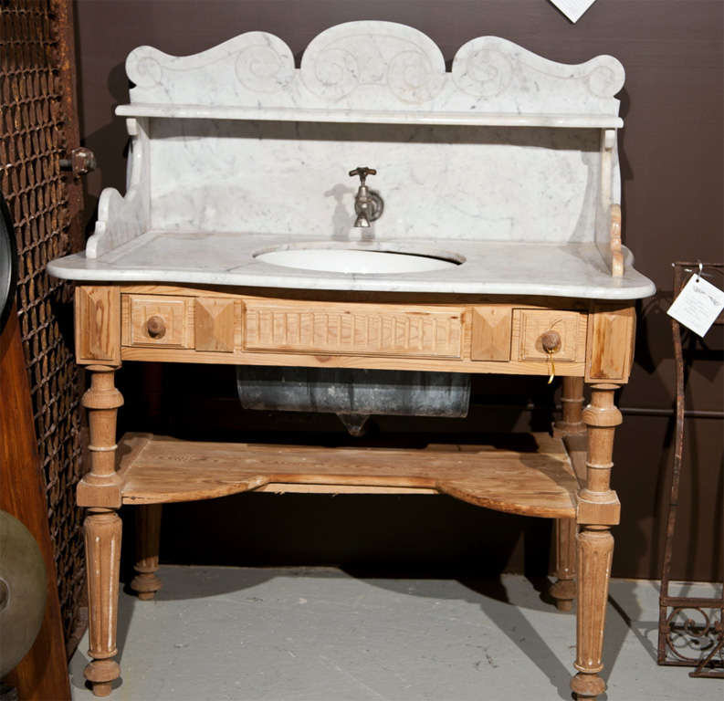 French Marble Top Sink