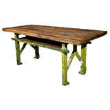Vintage French Industrial Dining Table