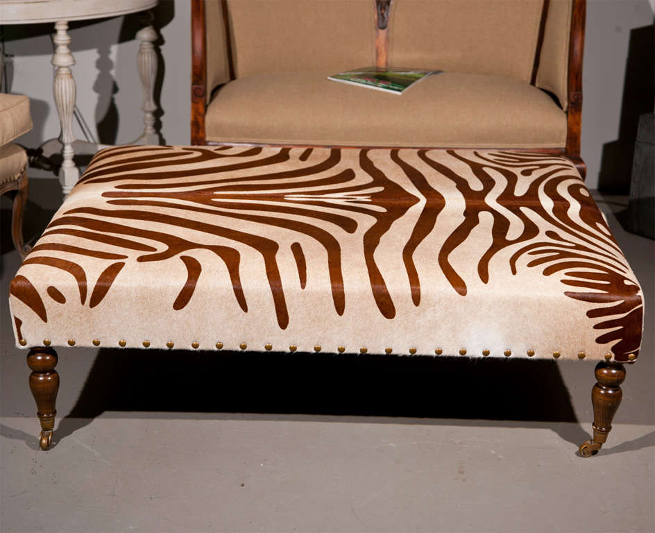 Cowhide Ottoman Coffee Table at 1stDibs cowhide coffee table, cowhide