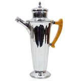 Elegant Art Deco Cocktail Shaker with Bakelite Handle