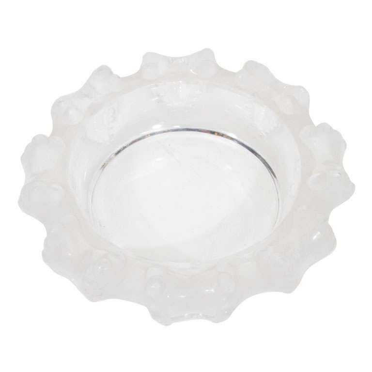 Exquisite Frosted Glass Bowl with Octopus Detailing by Lalique
