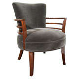 Art Deco Circular Occasional Chair by Gilbert Rohde