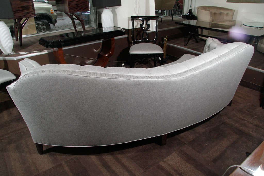 Glamorous 1940s Hollywood Curved Back Sofa 6