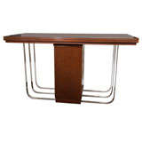 Art Deco Machine Age Flip Top Console/Dining Table