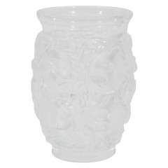 Stunning Lalique Art Deco Style Etched and Frosted Relief Vase