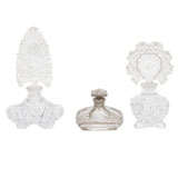 Glamorous Set of 3 Relief Glass Perfume Bottles
