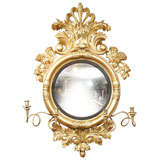 Large Irish  William IV Water Gilt Convex Mirror