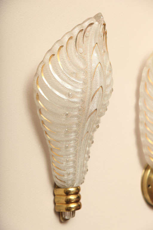 French Pair of Wall Sconces by Ezan For Sale