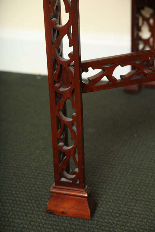 Chippendale Style Mahogany Silver Table For Sale 3