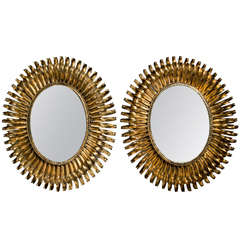 Italian Gilt Metal Mirrors